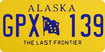 AK license plate GPX139