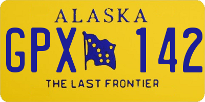 AK license plate GPX142