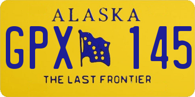 AK license plate GPX145