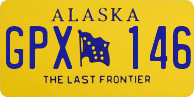 AK license plate GPX146