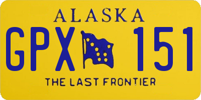 AK license plate GPX151