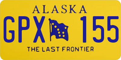AK license plate GPX155