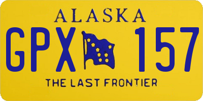 AK license plate GPX157