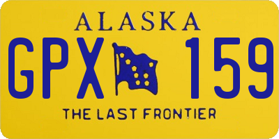 AK license plate GPX159