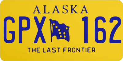 AK license plate GPX162