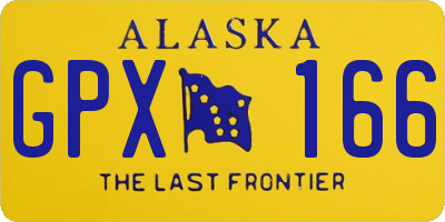 AK license plate GPX166