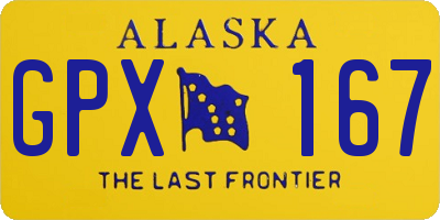 AK license plate GPX167