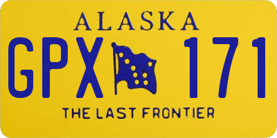 AK license plate GPX171