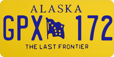 AK license plate GPX172