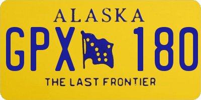 AK license plate GPX180
