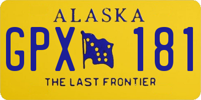 AK license plate GPX181