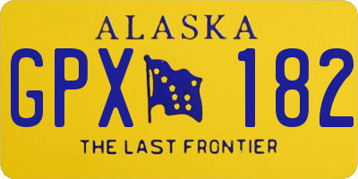 AK license plate GPX182