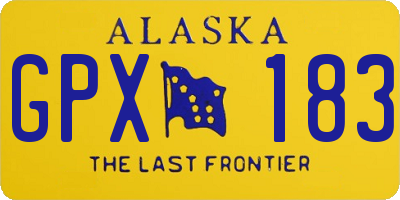 AK license plate GPX183
