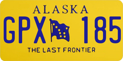 AK license plate GPX185