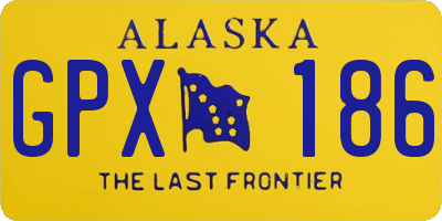 AK license plate GPX186