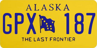 AK license plate GPX187