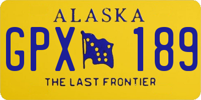 AK license plate GPX189