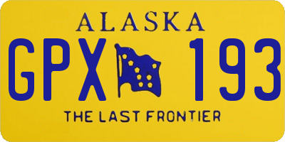 AK license plate GPX193
