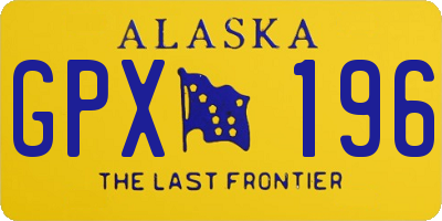 AK license plate GPX196