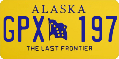 AK license plate GPX197