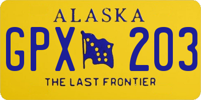 AK license plate GPX203