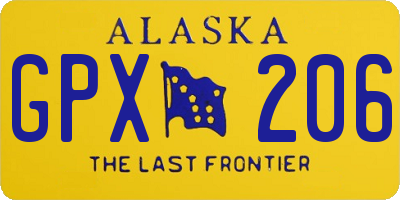 AK license plate GPX206