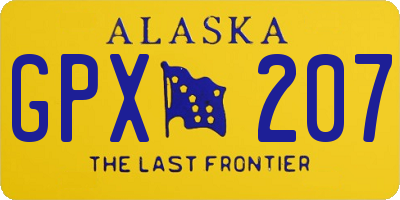 AK license plate GPX207