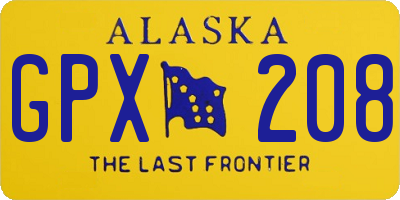 AK license plate GPX208