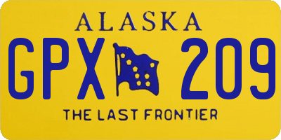 AK license plate GPX209