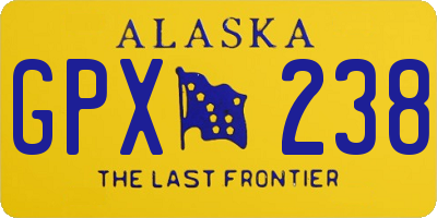 AK license plate GPX238