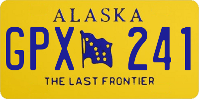 AK license plate GPX241