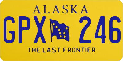 AK license plate GPX246