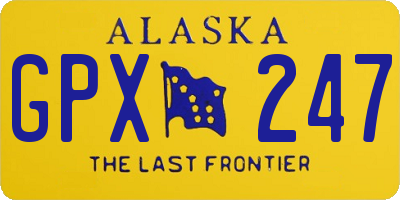 AK license plate GPX247