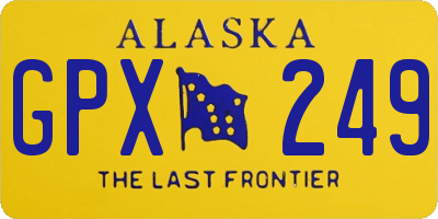 AK license plate GPX249