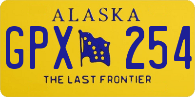 AK license plate GPX254