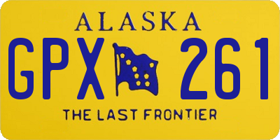 AK license plate GPX261