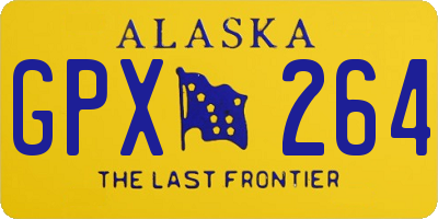 AK license plate GPX264