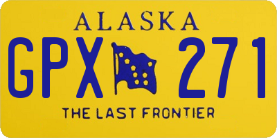AK license plate GPX271