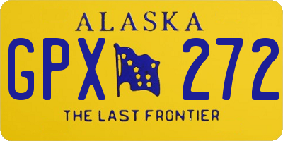 AK license plate GPX272