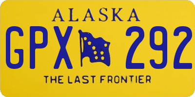 AK license plate GPX292