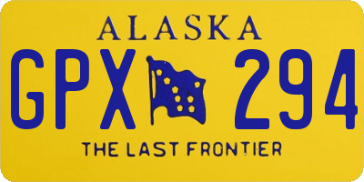 AK license plate GPX294