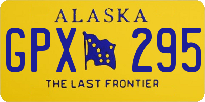 AK license plate GPX295