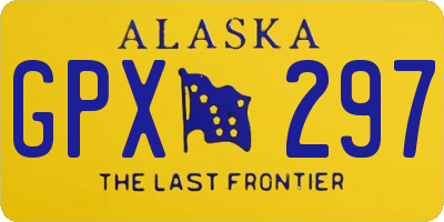 AK license plate GPX297