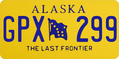 AK license plate GPX299