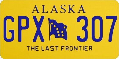 AK license plate GPX307