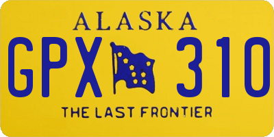 AK license plate GPX310