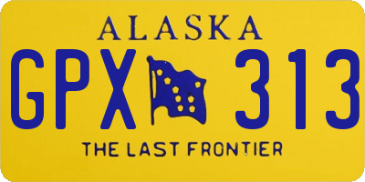 AK license plate GPX313