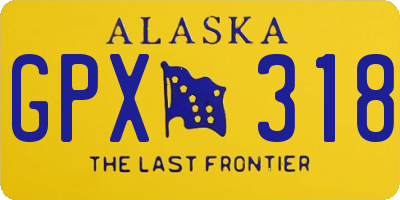 AK license plate GPX318