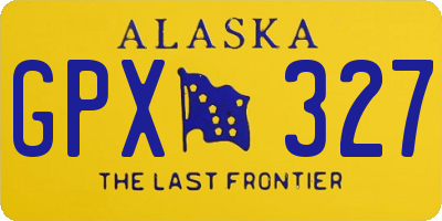 AK license plate GPX327