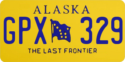 AK license plate GPX329